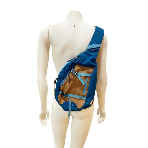 Patagonia Atom 8L Sling Bag Big Sur Blue Brown Bag - Picture 1 of 9